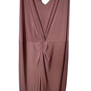 Maurices Racer Back Faux Wrap Midi Knot Front V Neck Strappy Dress Size 2X